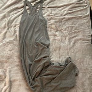 Grey racer back maxi dress